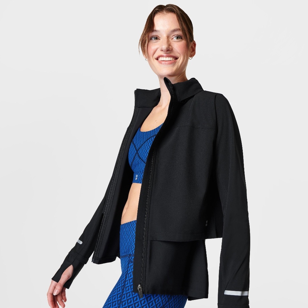 Sweaty Betty Fast Track Running Jacket in Black size Large